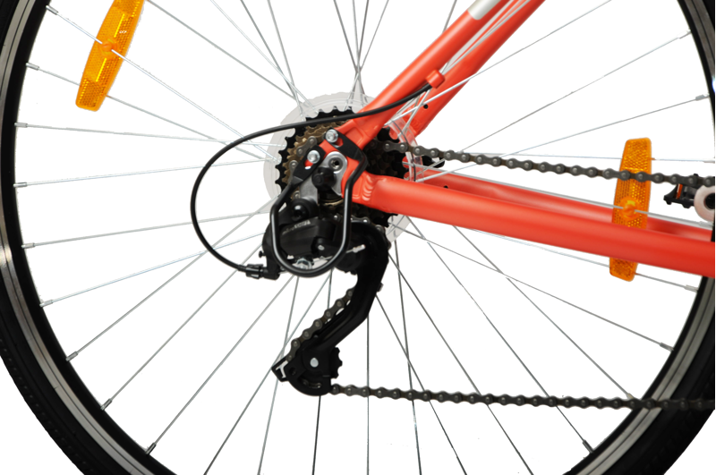 Ammaco Rapide 700c Sports Hybrid Bike Red-2